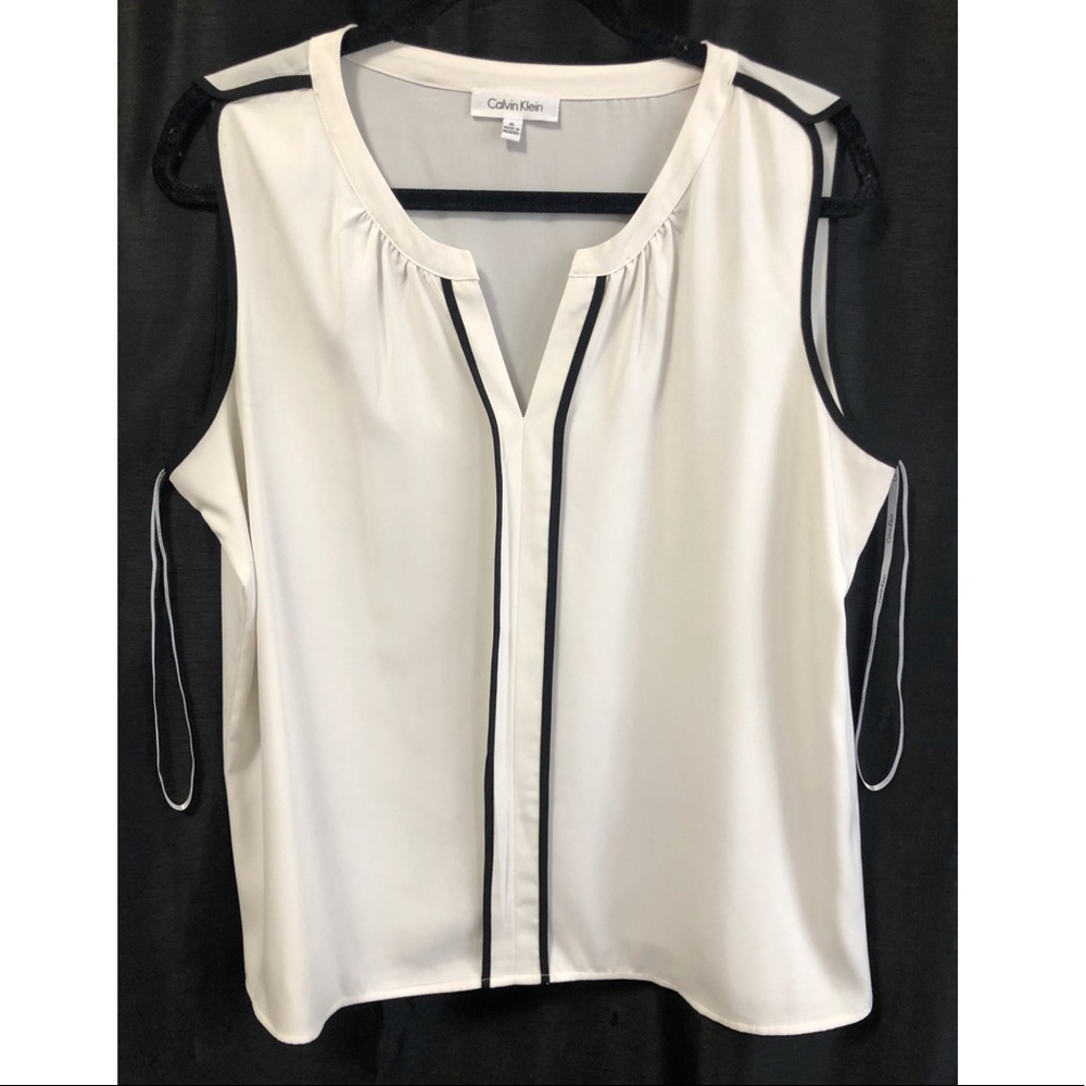 CK b&w blouse